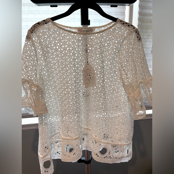 English Factory Tops - NEW English Factory White Lace Eyelet Shirt Size S
